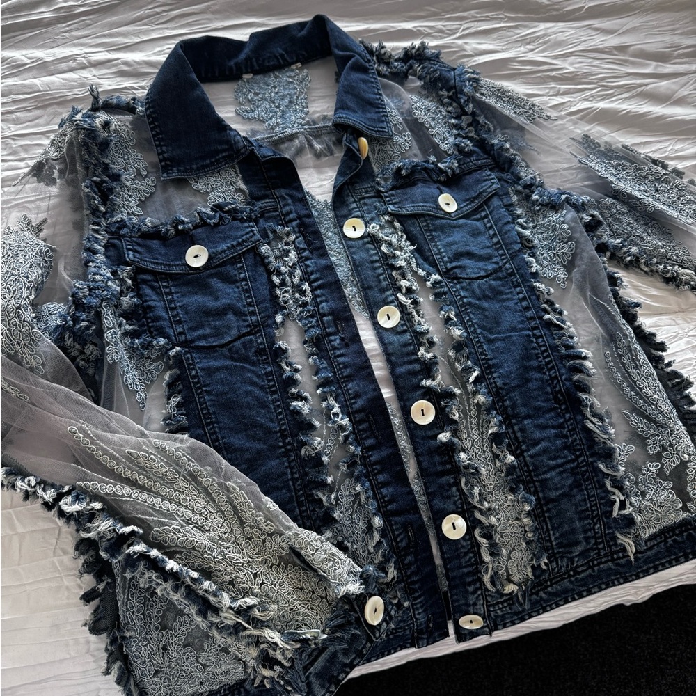 Denim and Lace Women's Jacket